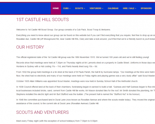 1ST CASTLE HILL SCOUTS